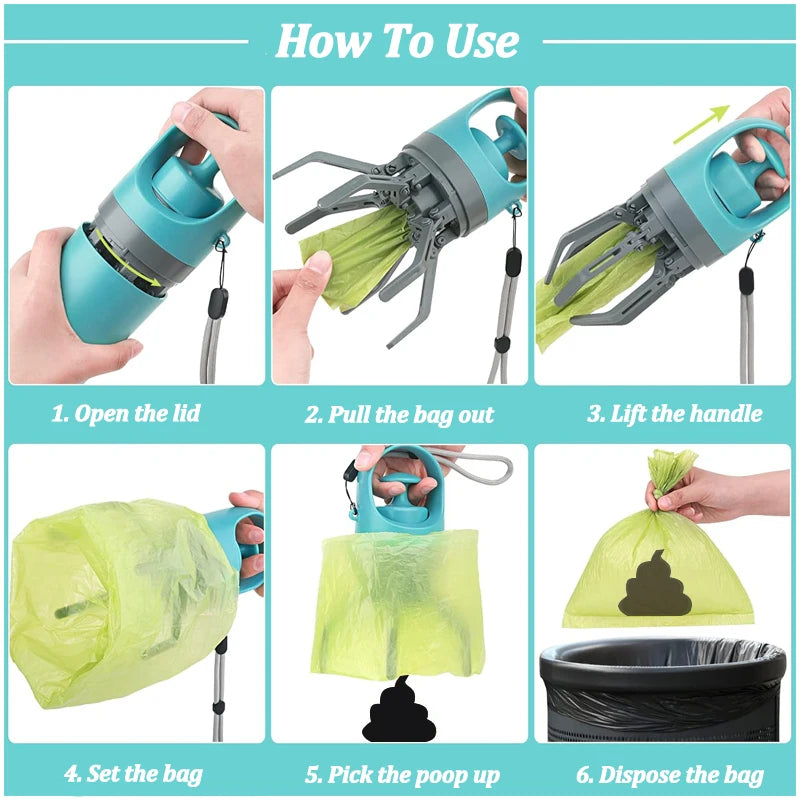 Portable No-Touch Dog Poop Scooper