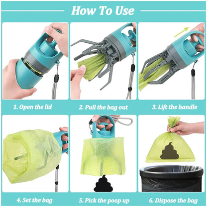 Portable No-Touch Dog Poop Scooper